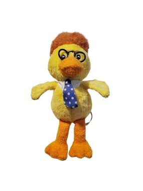 Anamorphic Smead 7" advertising Duck plush stuffed animal with glasses & tie